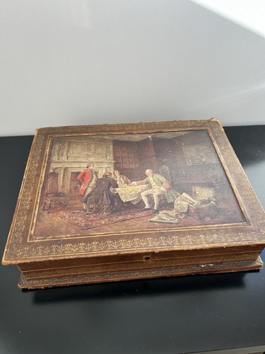 Boite ancienne cuir - cuir, a